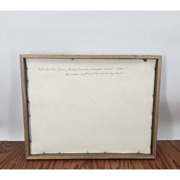 1987 Vintage Framed Christmas Cross-Stitch “Christmas Is…” - Picture 2 of 2